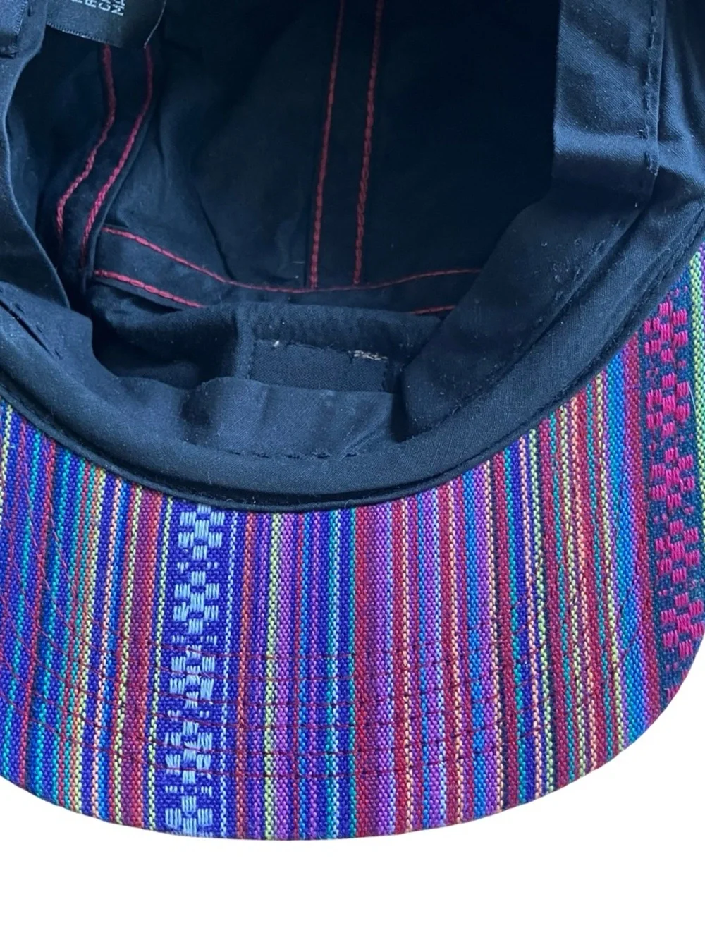 Obey Multicolor Woven Camp Cap with Navy Interior
